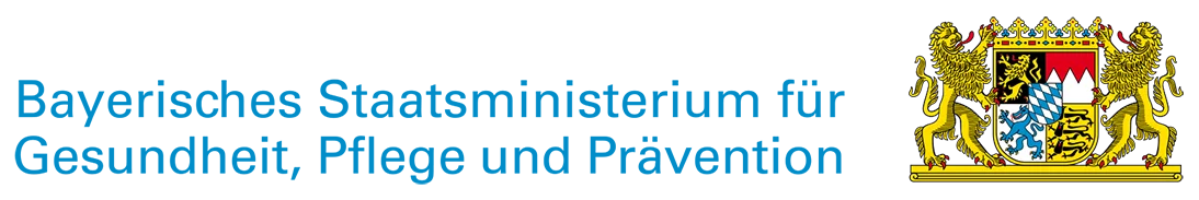 Logo Bayerisches Stattsministerium für Gesundheit, Pflege und Prävention, zurück zur Startseite